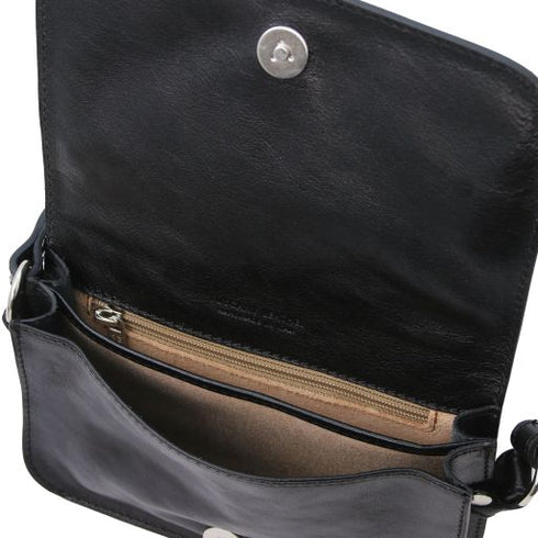 Carmen - Leather shoulder bag with flap